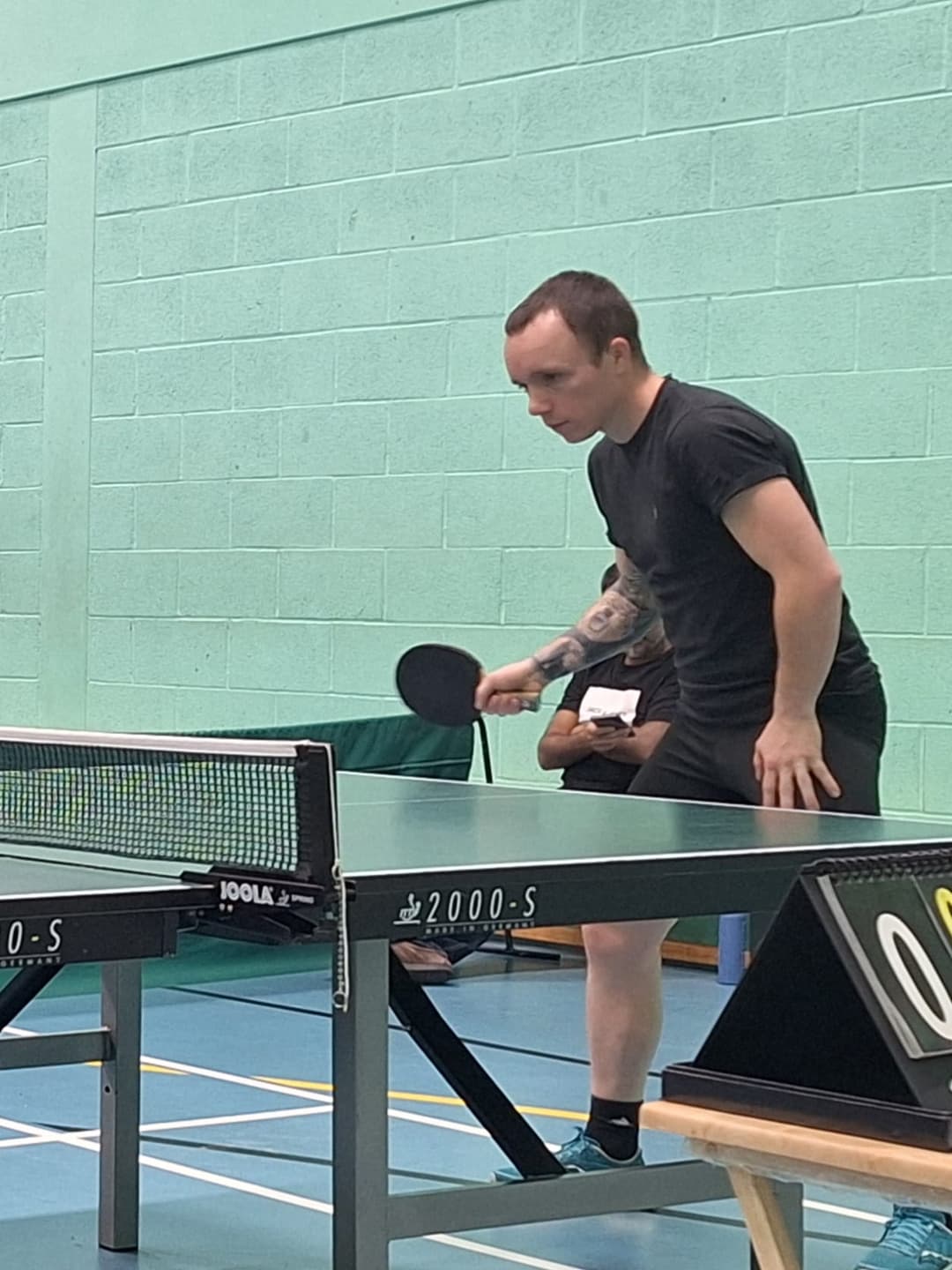 Aaron, a member of Warboys Table Tennis Club