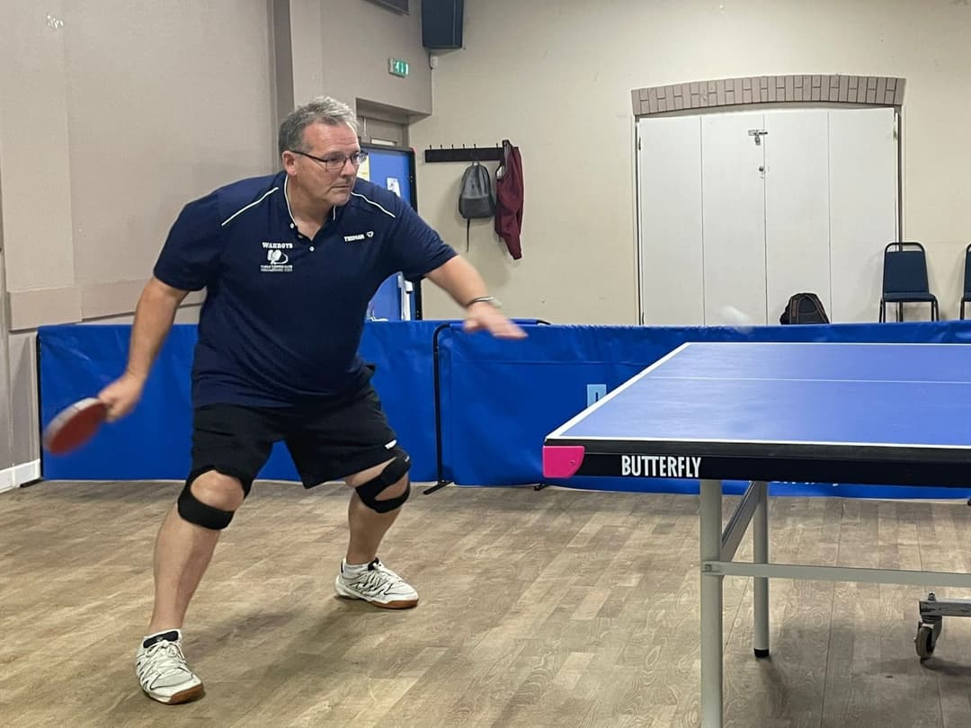 Alan, a member of Warboys Table Tennis Club