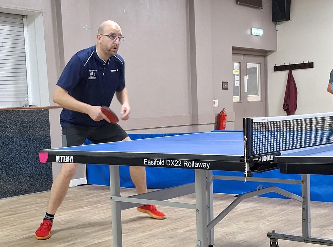Piotr, a member of Warboys Table Tennis Club
