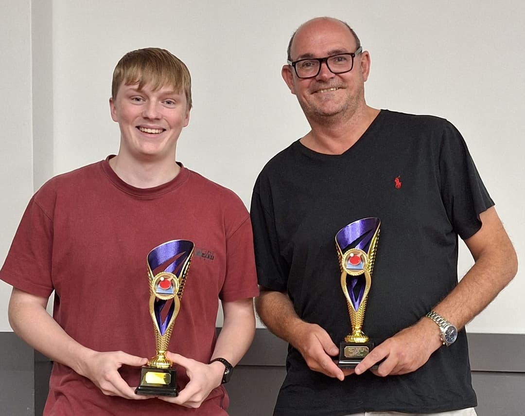 Rowan and Martin, members of Warboys Table Tennis Club